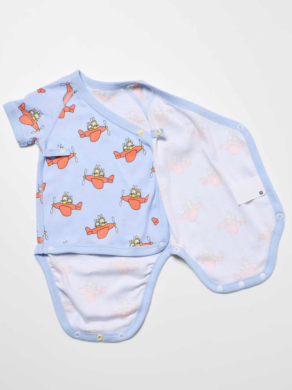 일본 유니클로 베이비 바디수트 우사코짱 미피 비행기 그림책 앞트임 롬퍼