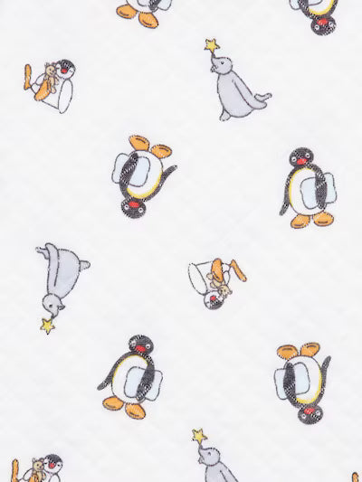 유니클로 베이비 잠옷 일본 긴팔 파자마 세트 퀼트 478441 핑구 화이트