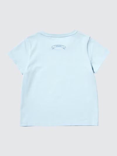 유니클로 키즈 반팔 일본 산리오 시나모롤 크롭 UT 걸즈 티셔츠 479959 라이트 블루