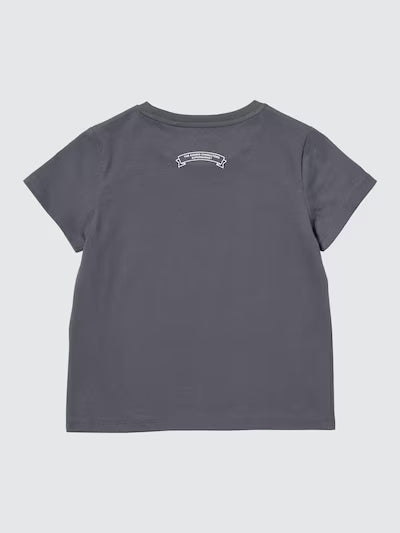 유니클로 키즈 반팔 일본 산리오 포챠코 크롭 UT 걸즈 티셔츠 479961 다크 그레이