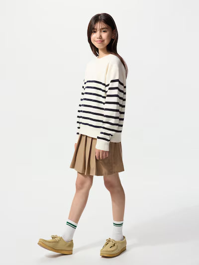 유니클로 키즈 티셔츠 일본 긴팔티 워셔블 밀라노 리브 스웨터 3컬러