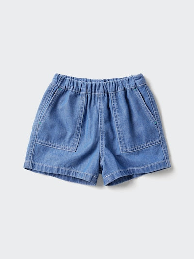 유니클로 키즈 바지 일본 아기 반바지 이지 베이비 팬츠 블루 481787