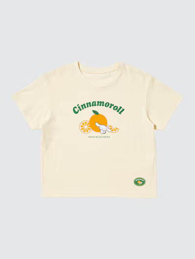 유니클로 키즈 티셔츠 일본 반팔티 UT 산리오 걸스 시나모롤 모티브 483352