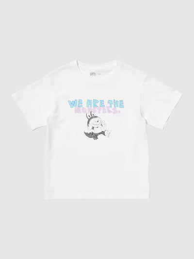 유니클로 키즈 티셔츠 일본 반팔티 UT 팝마트 유티 위아더 몬스터 화이트