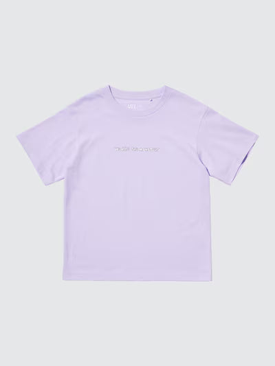 유니클로 키즈 티셔츠 일본 반팔티 UT 팝마트 유티 더 몬스터즈 퍼플