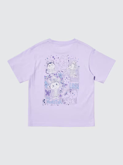 유니클로 키즈 티셔츠 일본 반팔티 UT 팝마트 유티 더 몬스터즈 퍼플