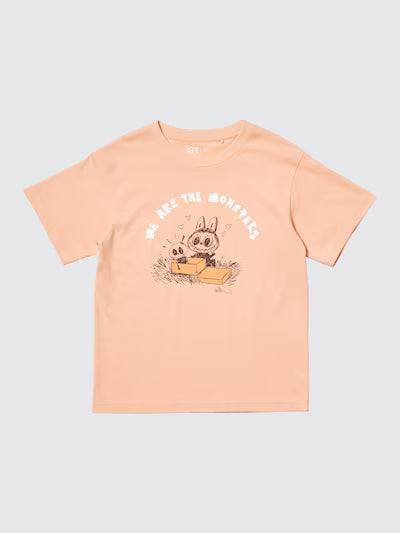 유니클로 키즈 티셔츠 일본 반팔티 UT 팝마트 유티 더 몬스터즈 오렌지