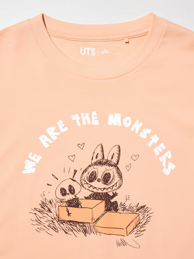 유니클로 키즈 티셔츠 일본 반팔티 UT 팝마트 유티 더 몬스터즈 오렌지
