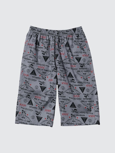 유니클로 바지 일본 UNIQLO 마인크래프트 코튼 스테테코 487659 그레이