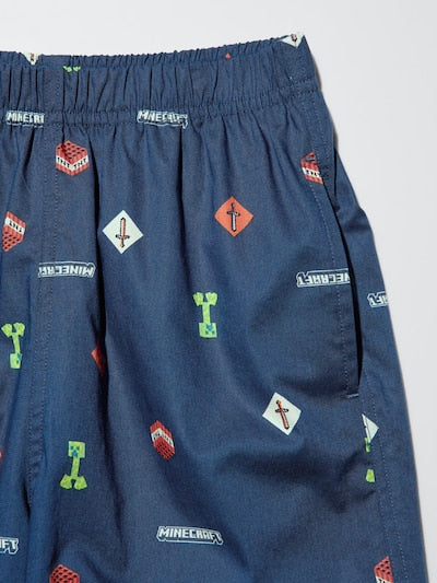 유니클로 바지 일본 UNIQLO 마인크래프트 코튼 스테테코 487660 블루