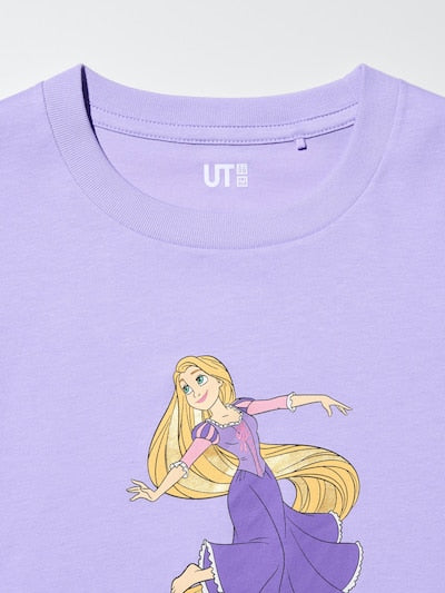 유니클로 키즈 반팔 일본 UNIQLO UT 디즈니 라푼젤 티셔츠 489168