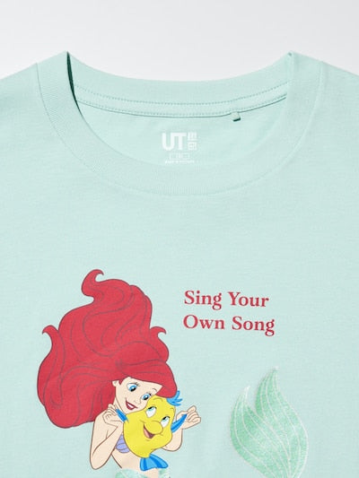 유니클로 키즈 반팔 일본 UNIQLO UT 디즈니 인어공주 티셔츠 489170