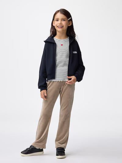 GU 키즈 바지 일본 지유 팬츠 걸스 누쿠누쿠 니트 콜 플레어 4컬러 357577