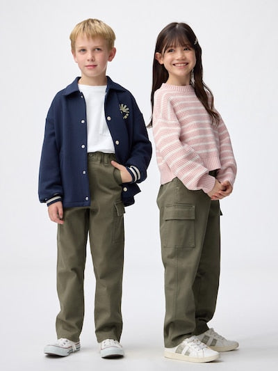 GU 키즈 바지 일본 지유 스트레치 스트레이트 카고팬츠 3컬러