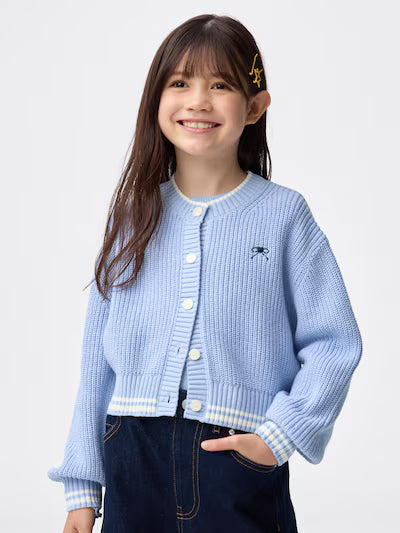 GU 키즈 가디건 일본 지유 카디건 워셔블 니트 라인 358844 2컬러