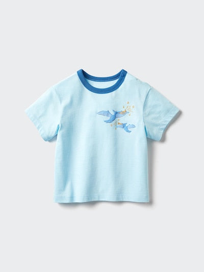 유니클로 키즈 티셔츠 일본 UNIQLO 반팔티 공룡 디자인 에어리즘 2컬러