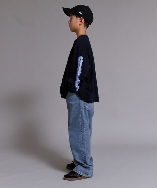 페어마논 바지 일본 PARIMANON 아동복 데님 와이드 스트레이트 팬츠 4컬러