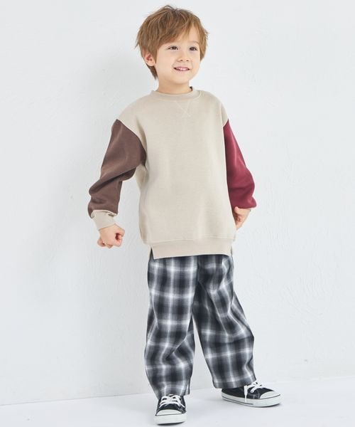 페어마논 키즈 티셔츠 일본 pairmanon 아동복 유니섹스 기모 배색 디자인 맨투맨 8컬러