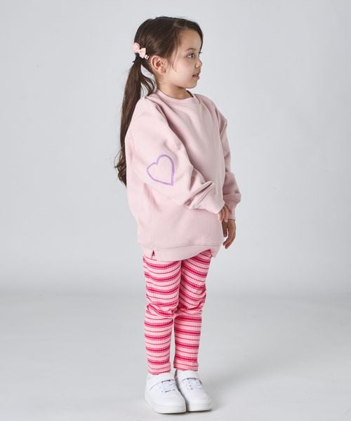 페어마논 키즈 티셔츠 일본 pairmanon 아동복 걸스 소매 하트 프린트 맨투맨 3컬러