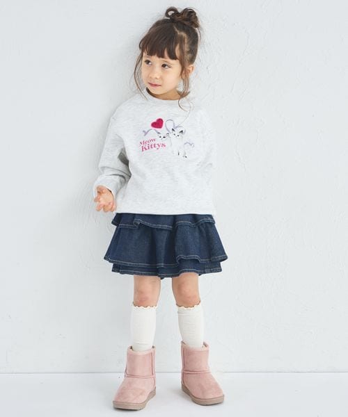 페어마논 키즈 티셔츠 일본 pairmanon 아동복 스팽글 애니멀 포토 맨투맨 3컬러