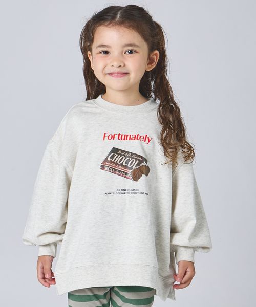 페어마논 키즈 티셔츠 일본 pairmanon 아동복 레트로 초콜릿 프린트 맨투맨 3컬러