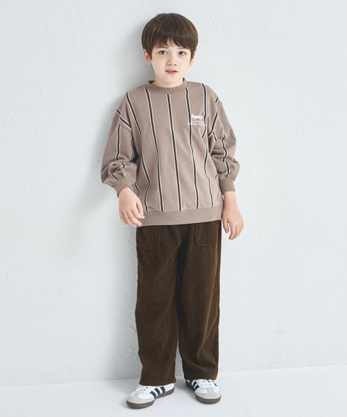 페어마논 키즈 티셔츠 일본 pairmanon 아동복 여우 자수 스트라이프 디자인 3컬러