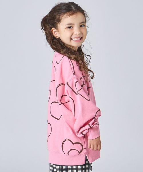 페어마논 키즈 티셔츠 일본 pairmanon 아동복 플라워 하트 프린트 맨투맨 3컬러