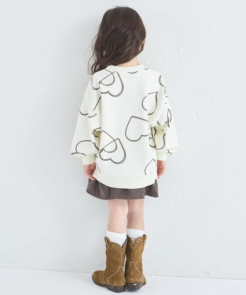 페어마논 키즈 티셔츠 일본 pairmanon 아동복 플라워 하트 프린트 맨투맨 3컬러