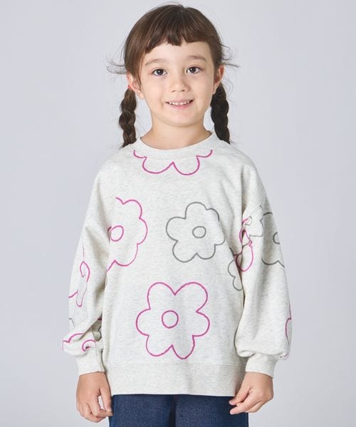 페어마논 키즈 티셔츠 일본 pairmanon 아동복 플라워 하트 프린트 맨투맨 3컬러