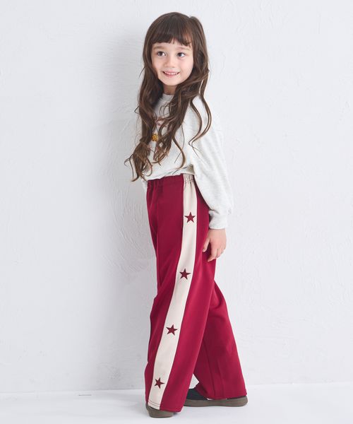 페어마논 키즈 바지 일본 pairmanon 아동복 스타 자수 사이드 라인 트랙 팬츠 3컬러