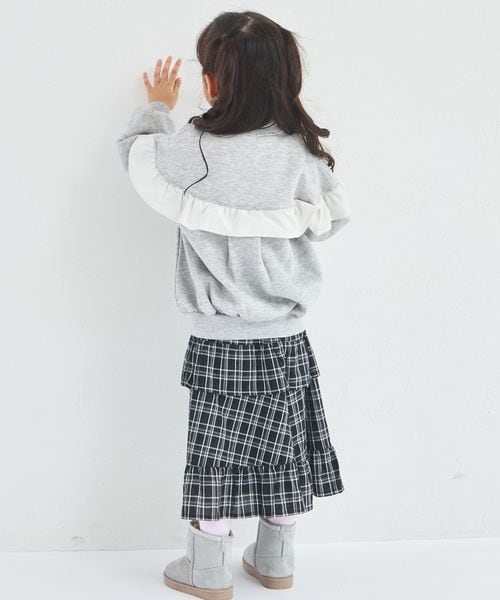 페어마논 키즈 자켓 일본 pairmanon 아동복 기모 프릴 짚업 리브 블루종 3컬러