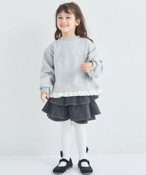 페어마논 키즈 티셔츠 일본 pairmanon 아동복 프릴 백 리본 맨투맨 3컬러