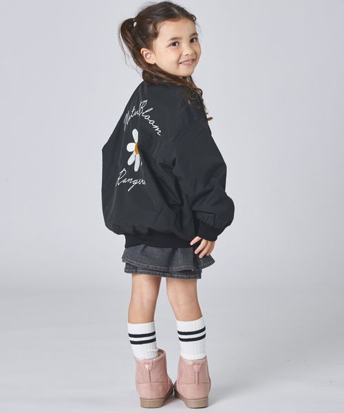 페어마논 키즈 자켓 일본 pairmanon 아동복 백플라워 자수 MA-1 항공점퍼 2컬러