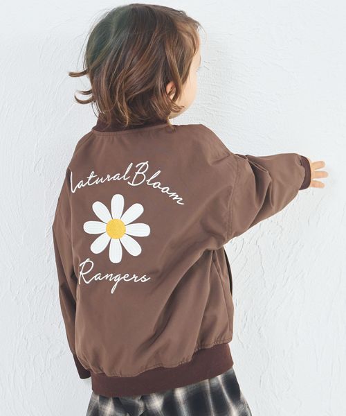 페어마논 키즈 자켓 일본 pairmanon 아동복 백플라워 자수 MA-1 항공점퍼 2컬러