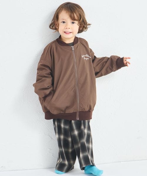 페어마논 키즈 자켓 일본 pairmanon 아동복 백플라워 자수 MA-1 항공점퍼 2컬러