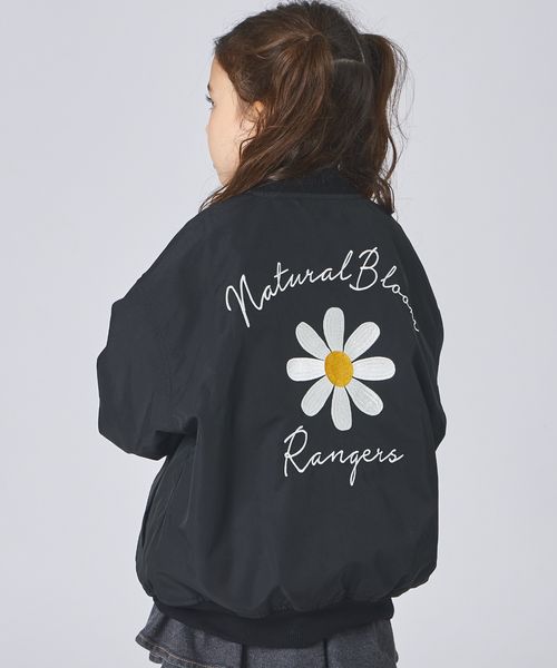 페어마논 키즈 자켓 일본 pairmanon 아동복 백플라워 자수 MA-1 항공점퍼 2컬러