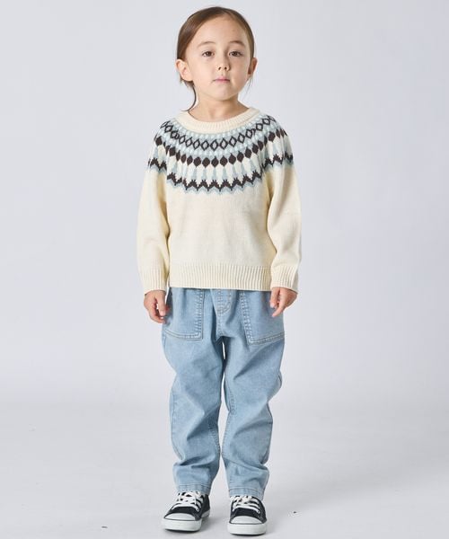 페어마논 키즈 티셔츠 일본 pairmanon 아동복 노르딕 패턴 니트 3컬러