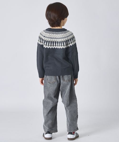 페어마논 키즈 티셔츠 일본 pairmanon 아동복 노르딕 패턴 니트 3컬러