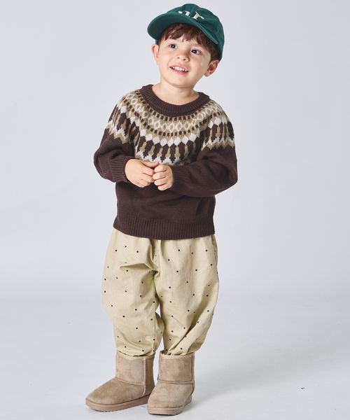 페어마논 키즈 티셔츠 일본 pairmanon 아동복 노르딕 패턴 니트 3컬러