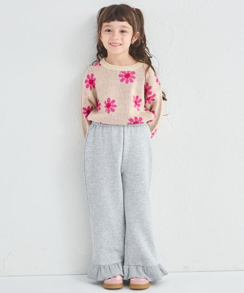 페어마논 키즈 티셔츠 일본 pairmanon 아동복 자가드 플라워 맨투맨 니트 2컬러