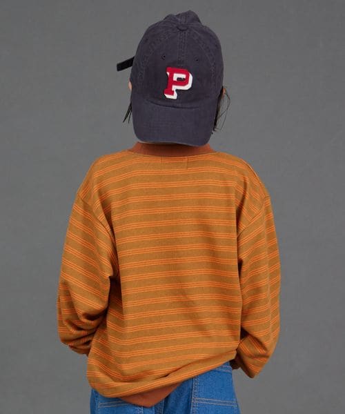 페어마논 키즈 티셔츠 일본 pairmanon 아동복 보더 소매 리브 스트라이프 맨투맨 6컬러