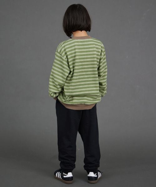 페어마논 키즈 티셔츠 일본 pairmanon 아동복 보더 소매 리브 스트라이프 맨투맨 6컬러