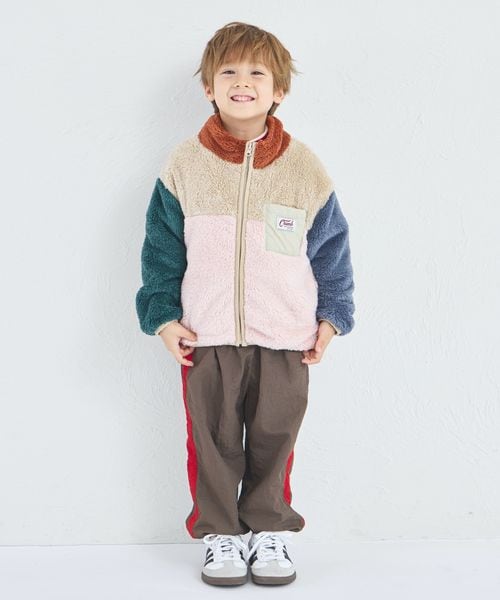 페어마논 키즈 자켓 일본 pairmanon 아동복 마슈마로 후리스 배색 블루종 플리스 4컬러