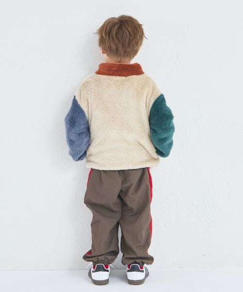 페어마논 키즈 자켓 일본 pairmanon 아동복 마슈마로 후리스 배색 블루종 플리스 4컬러