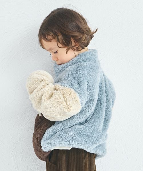 페어마논 키즈 자켓 일본 pairmanon 아동복 마슈마로 후리스 배색 블루종 플리스 4컬러