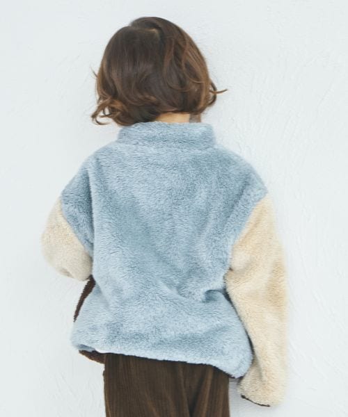 페어마논 키즈 자켓 일본 pairmanon 아동복 마슈마로 후리스 배색 블루종 플리스 4컬러