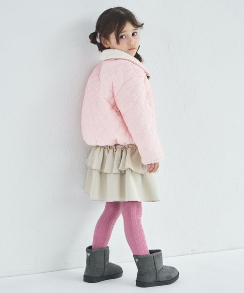 페어마논 키즈 자켓 일본 pairmanon 아동복 마슈마로 보아 하트 퀼팅 블루종 2컬러