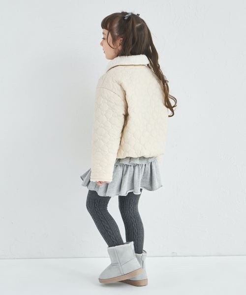 페어마논 키즈 자켓 일본 pairmanon 아동복 마슈마로 보아 하트 퀼팅 블루종 2컬러