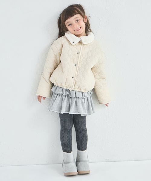 페어마논 키즈 자켓 일본 pairmanon 아동복 마슈마로 보아 하트 퀼팅 블루종 2컬러