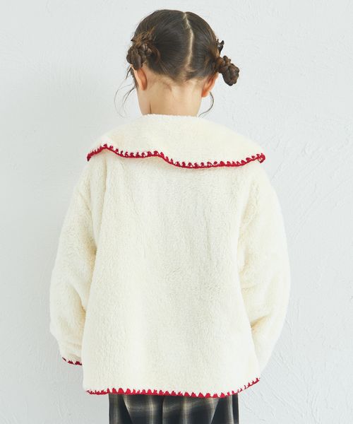 페어마논 키즈 자켓 일본 pairmanon 아동복 마슈마로 배색 스티치 보아 재킷 3컬러